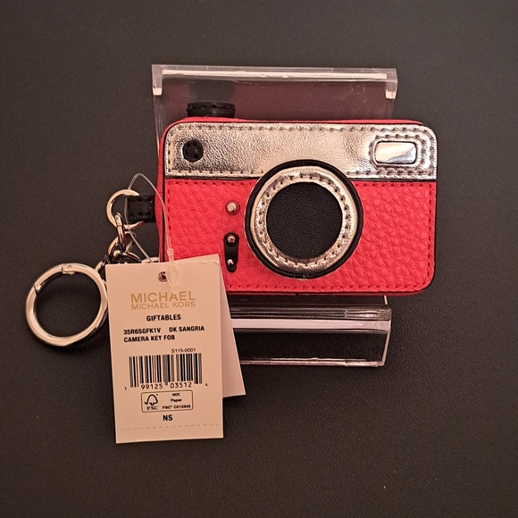 Michael Kors Accessories - Michael Kors Sangria Camera Keychain Charm NWT